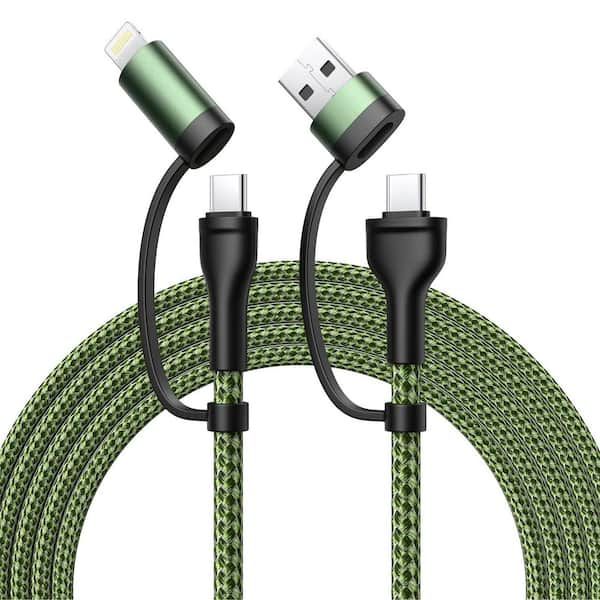 6ft. USB C 60W Type C Charger Fast Charging Multi iPhone Charger Cord for iPhone 4in1 Charging Case MFi Lightning Cable