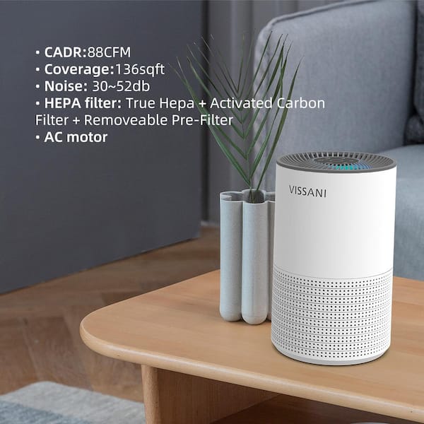 Reviews for Vissani HEPA 3-Stage Air Purifier for Small Room (130