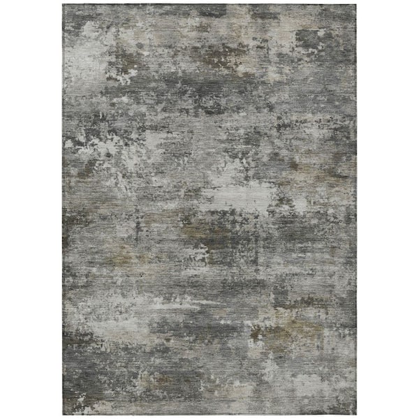 Chantille Machine Washable Indoor/Outdoor Abstract ACN2368 Gray 9 ft. x 12 ft. Area Rug