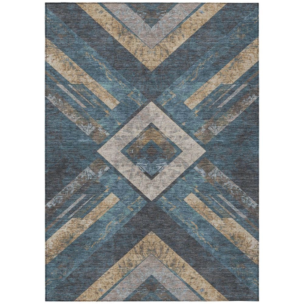 Chantille Machine Washable Indoor/Outdoor Abstract ACN1955 Navy 10 ft. x 14 ft. Area Rug price history on PriceWatchPro