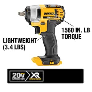20V MAX Cordless 3/8 in. Impact Wrench with Hog Ring Anvil with 20V 5.0Ah Premium Battery, Charger and Bag