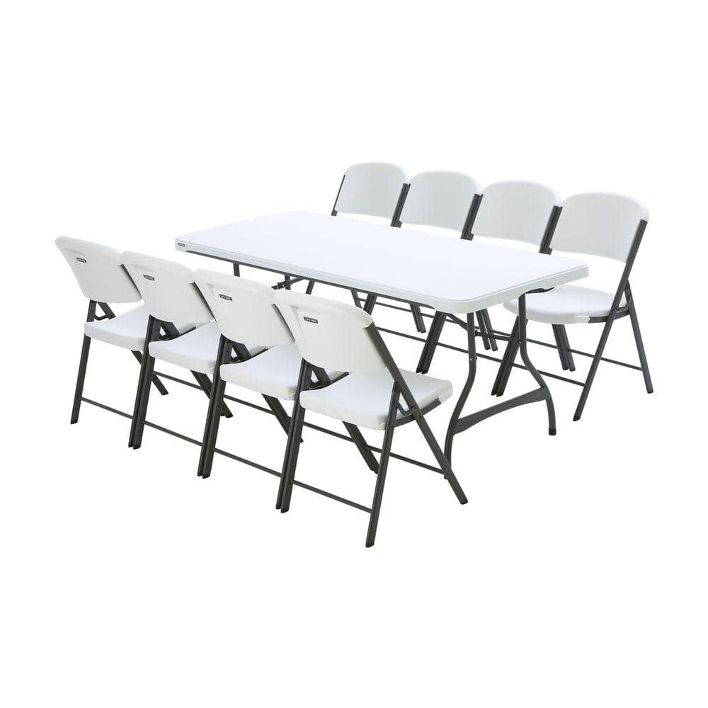White Lifetime Folding Table Sets 80408 64 1000 