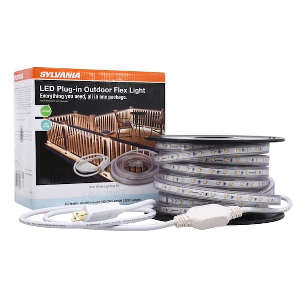 Plug-in White Outdoor Flex LED Landscape Lighting Deck Rail Light Plug-in White Outdoor Flex LED Landscape Lighting Deck Rail Light