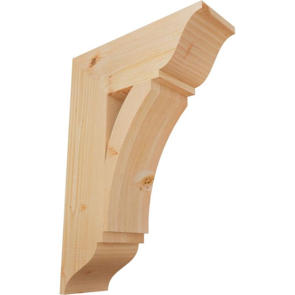 Ekena Millwork 5.5 in. x 26 in. x 18 in. Douglas Fir Thorton Traditional Smooth Bracket
