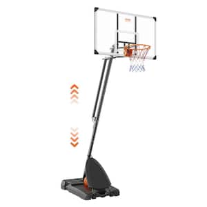 Basketball Hoop & Goal 7.6-10 ft. Adjustable Height Portable Backboard System 54 in. Kids & Adults Basketball Set
