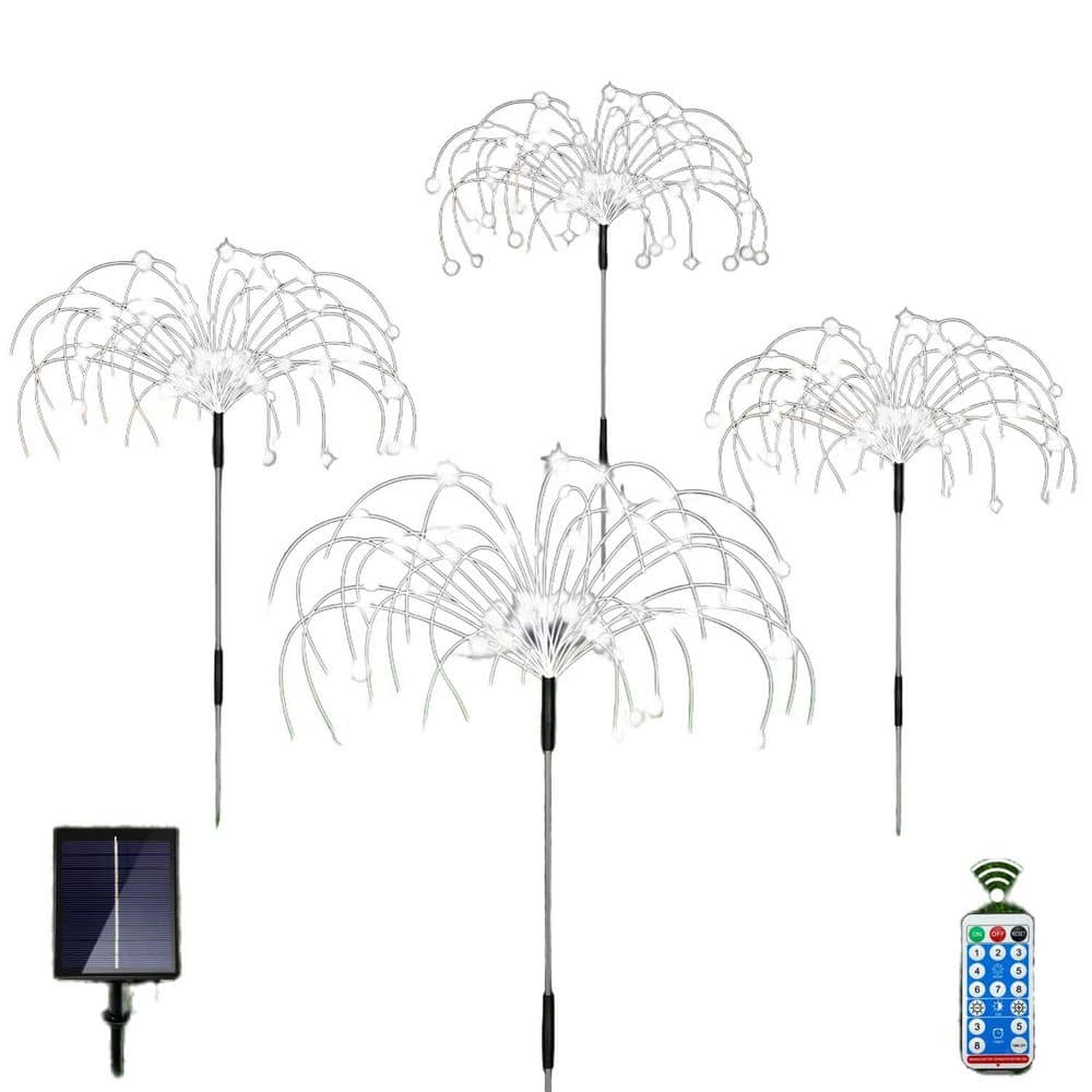 4 Pack Cool White Solar Garden Lights 120 LED Waterproof String Lights 8 Modes with Remote for Outdoor Yard Decor price history on PriceWatchPro