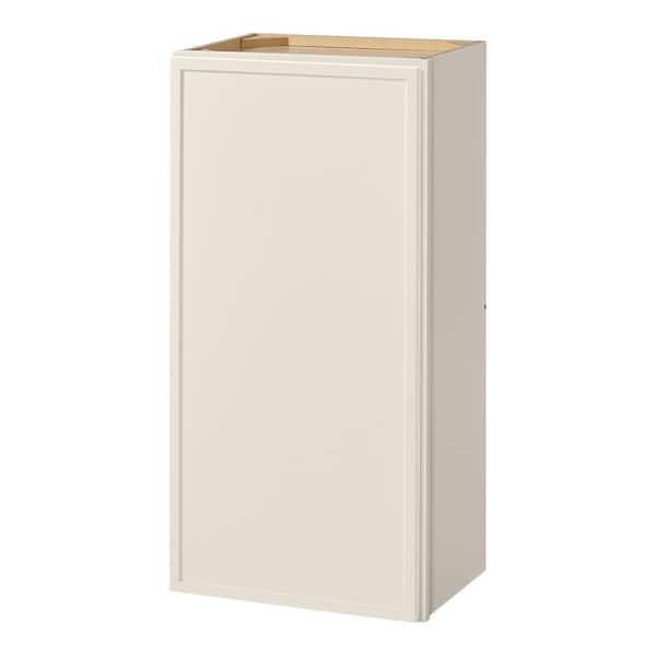 Leyton 18 in. W x 12 in. D x 36 in. H Ready to Assemble Plywood Slim Shaker Wall Kitchen Cabinet in Antique White