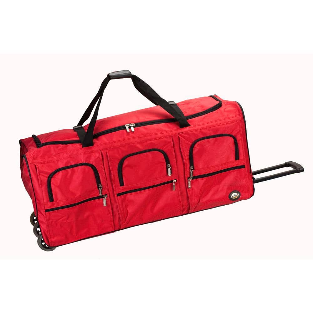 Rockland Rolling Duffle Bag, Red