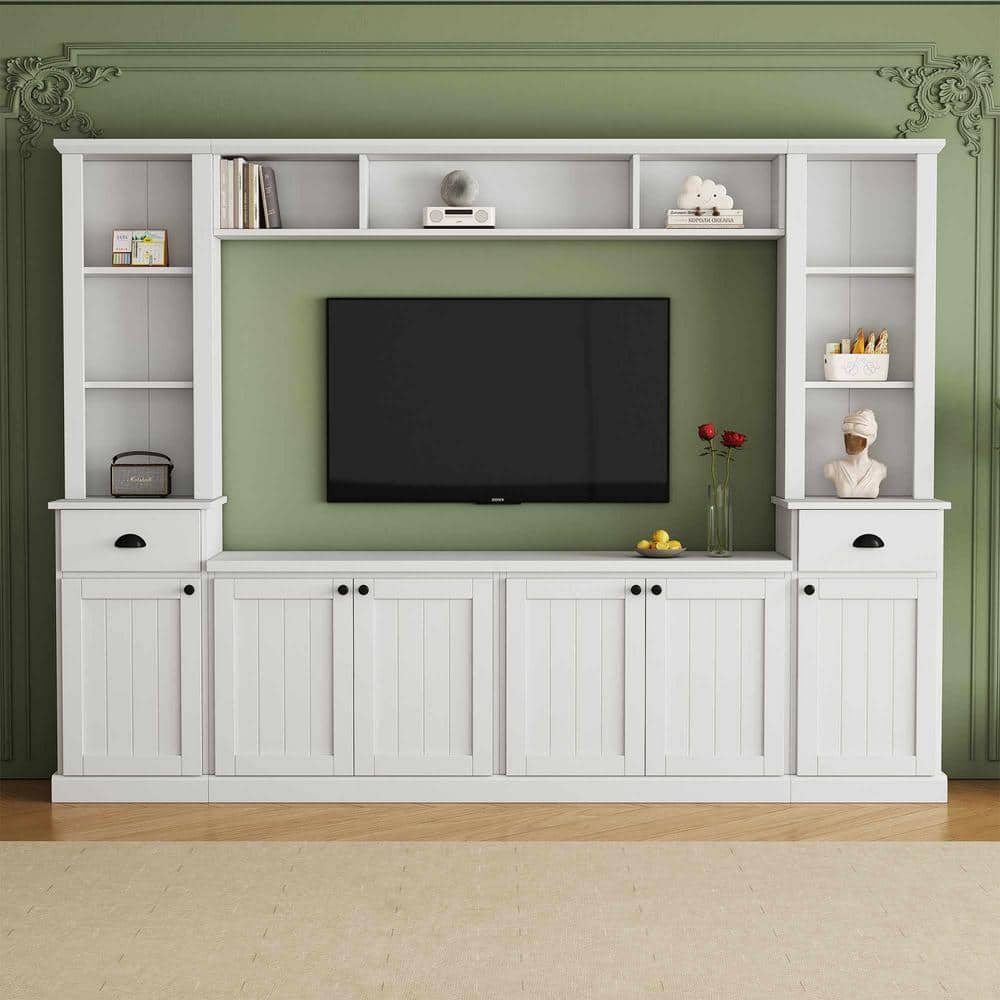 Reviews for Polibi Modern White TV Stand Fits TV's up to 75 in. with