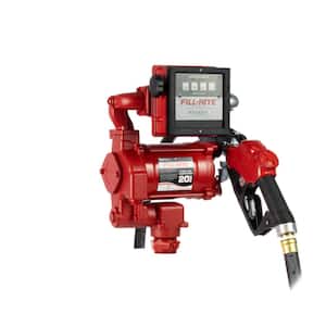 1/3 HP 115-Volt 20 GPM Fuel Transfer Pump with Discharge Hose, Automatic Nozzle and Mechanical Meter