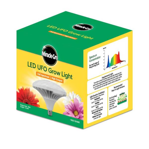 Miracle-Gro 40-Watt 75 PPF UFO Full Spectrum for Seedlings