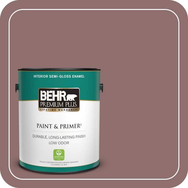 BEHR PREMIUM PLUS 1 gal. #MQ1-47 Touch of Class Semi-Gloss Enamel Low Odor Interior Paint & Primer