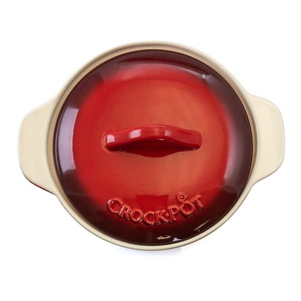 Crock-Pot Artisan 4 Qt. Red Stoneware Bake Pan 985112845M - The Home Depot