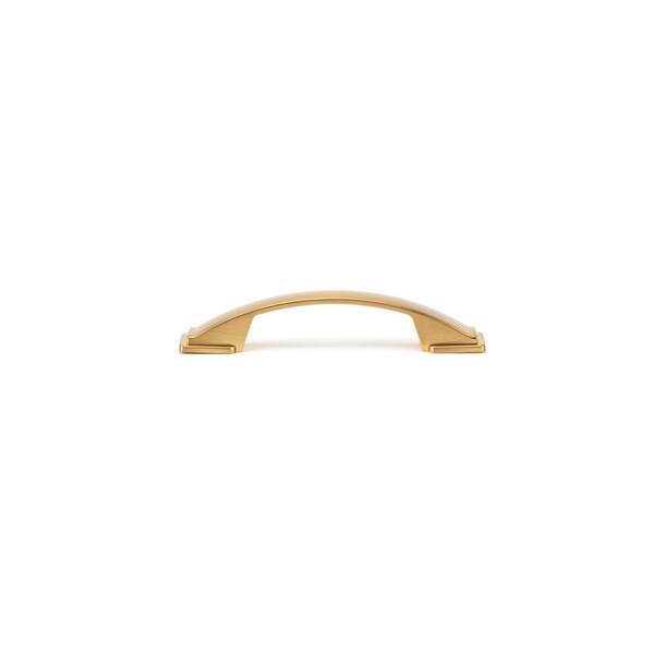 3-3/4 in. (96 mm) Aurum Brushed Gold Contemporary Drawer Pull 3-3/4 in. (96 mm) Aurum Brushed Gold Contemporary Drawer Pull