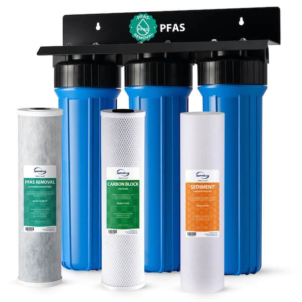 WGB32B-PF Whole House Water Filter System SGS-Tested to Remove Up to 99% PFOA and PFOS Sediment Chlorine, Taste and Odor