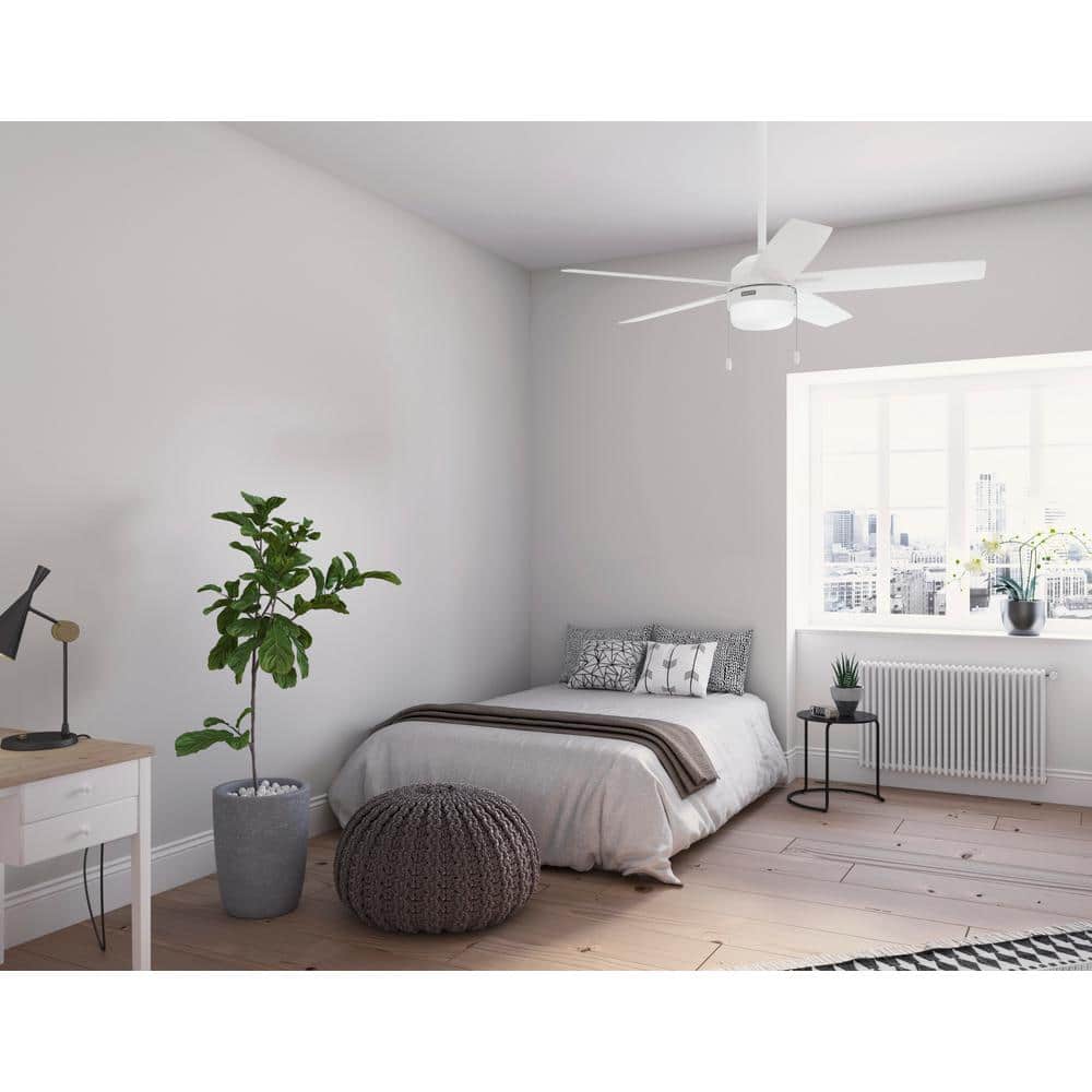 52" Fresh White LED Ceiling Fan with Reversible Blades
