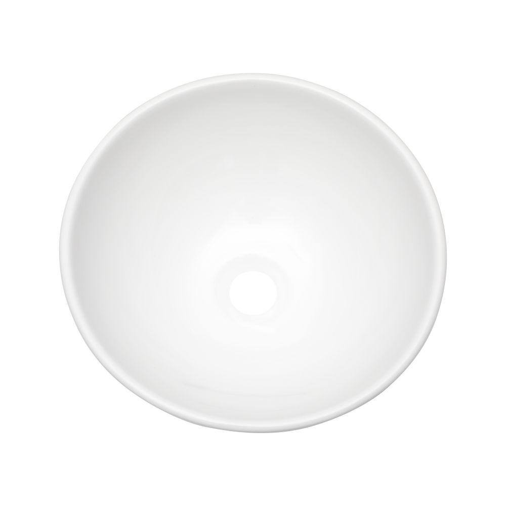 16 Inch White Ceramic Round Vessel Bathroom Sink
