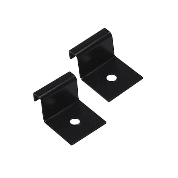 4 in. Metallic Wall Bracket - Black (2-Pack)