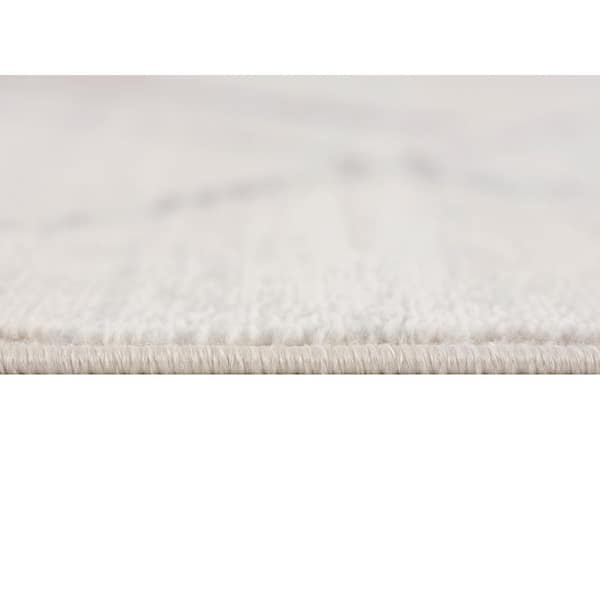Savannah Modern Grey 2 ft. 6 in. x 4 ft. 9 in. Abstract Area Rug Doormat Entrance Floor Mat