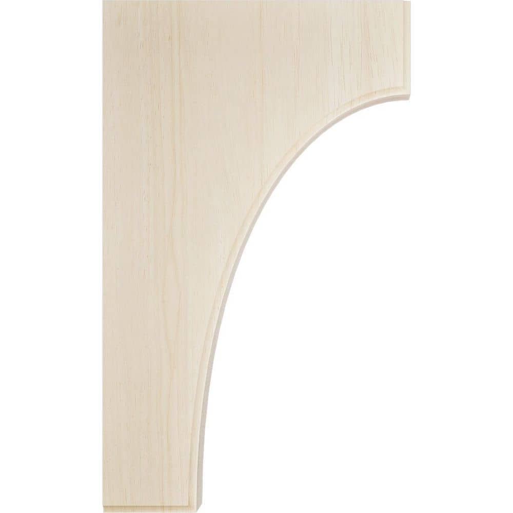 10" Unfinished Rubberwood Decorative Corbel Bracket