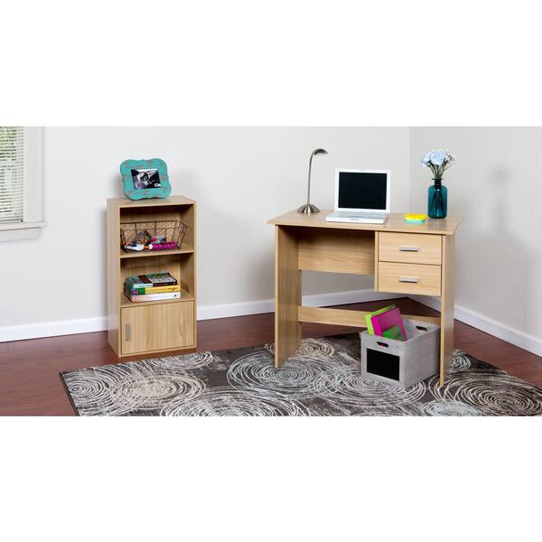 onespace adina 2 drawers writing desk white