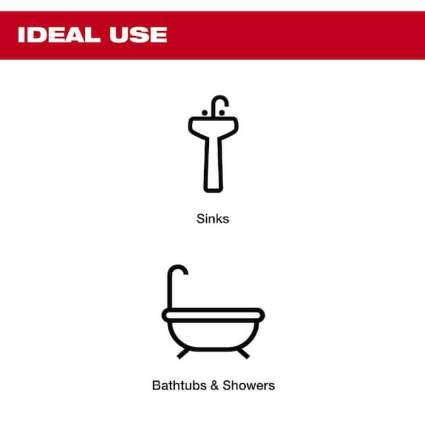 Milwaukee - M12 12V Lithium-Ion Cordless Auger Snake Drain Cleaning Kit M12 with 2.0Ah Battery