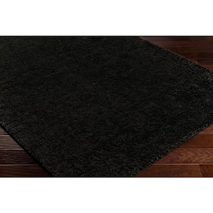 Cloudy Shag Black 5 ft. x 7 ft. Solid Indoor Area Rug