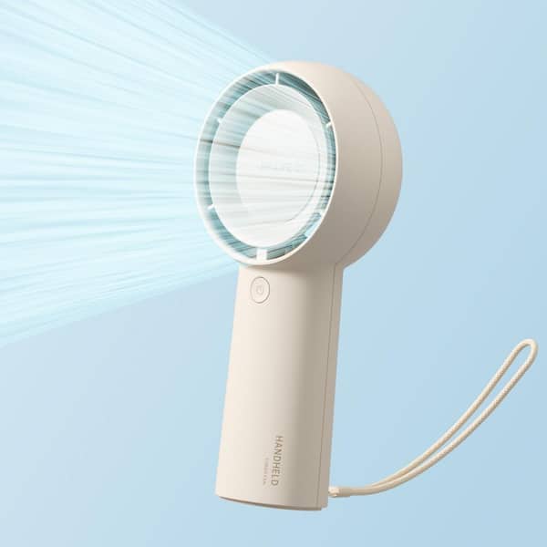 6.6 in. 5 Speeds Personal Fan in Light Brown with USB Rechargeable