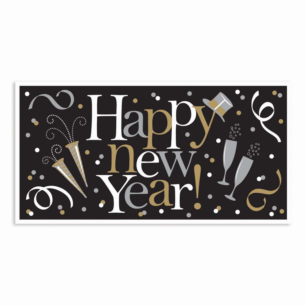 amscan Happy New Year Letter Banners Multipack 4 Ct | Party Decoration