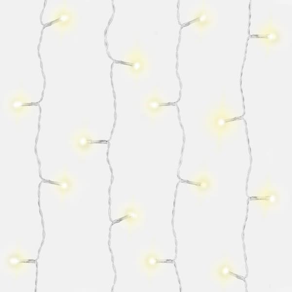 Merkury Innovations 10 Ft 240 Light Warm White Led Curtain Cascading Lighting Mi Ccs13 199 The Home Depot