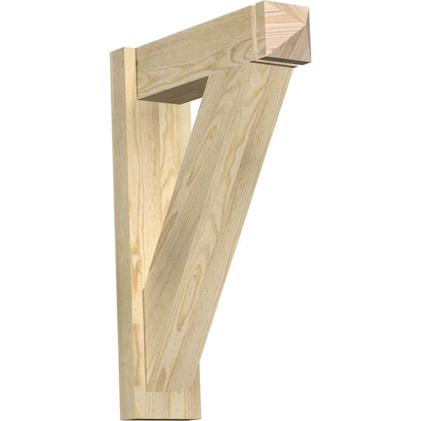 Ekena Millwork 6 in. x 28 in. x 20 in. Douglas Fir Traditional Arts and Crafts Rough Sawn Outlooker