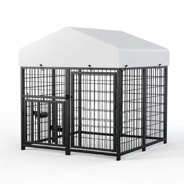 Avex Large Dog Kennel Outdoor Pet Pens Dogs Run Enclosure Animal Hutch Metal Coop Fence with Roof Cover
