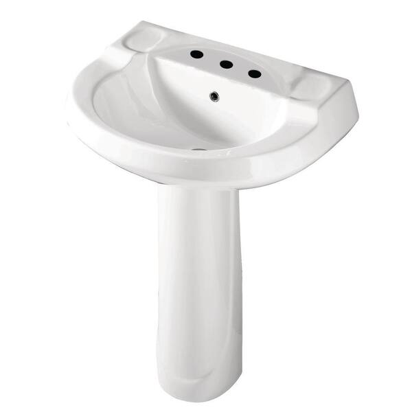 Barclay Products Wynne 705 Pedestal Combo Bathroom Sink in White