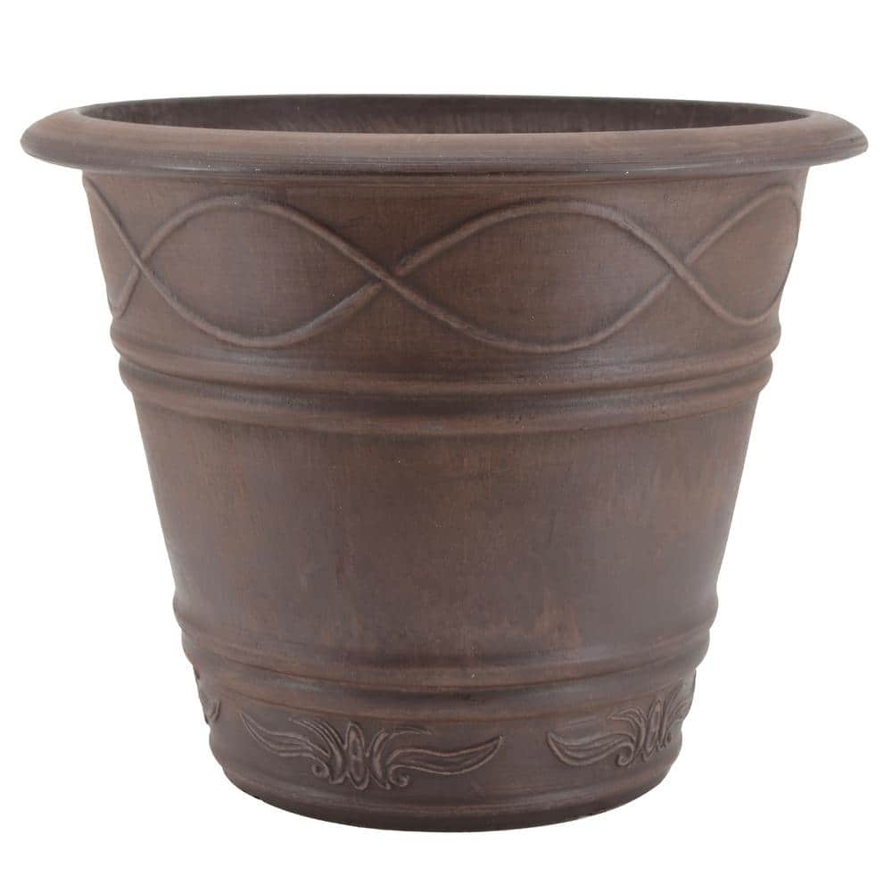 Western Weave 14-1/2 in. x 11 in. Chocolate Composite PSW Pot