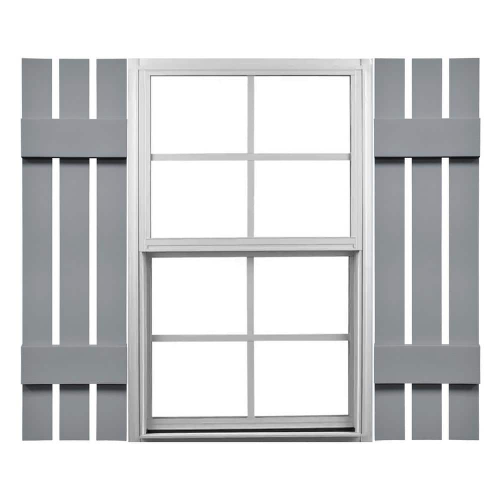 TailorMade 12 in. W x 44 in. H Vinyl Board and Batten Shutters Pair in Platinum price history on PriceWatchPro