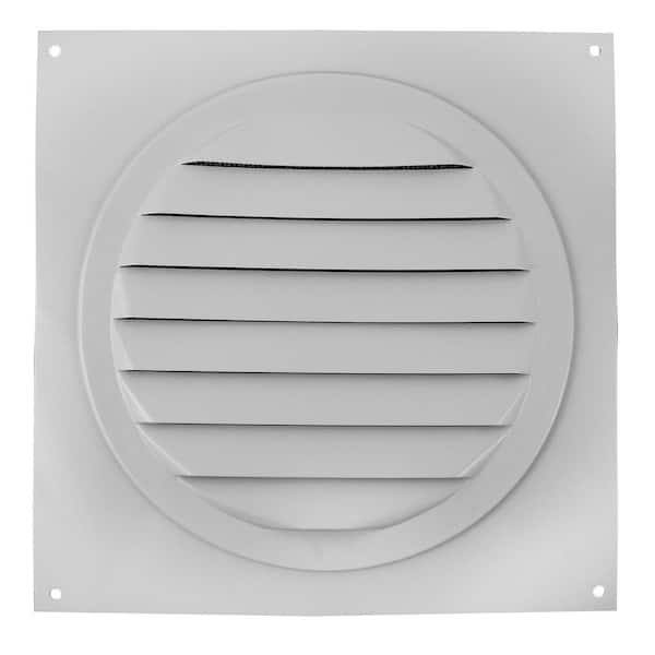 Active Ventilation 6 in. Round White Aluminum Soffit Vent Individual