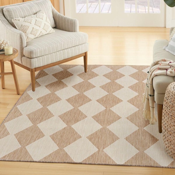 Positano Jute 4 ft. x 6 ft. Diamond Contemporary Area Rug
