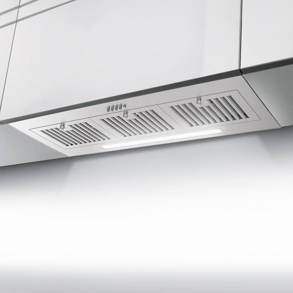 36-Inch Stainless Steel Convertible Insert Range Hood with Charcoal Filter