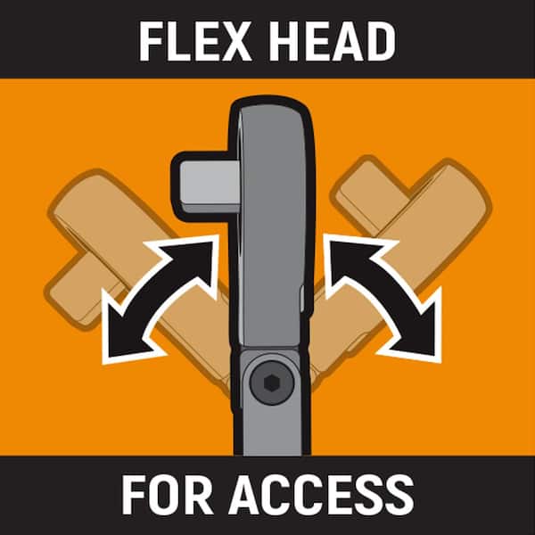 GEARWRENCH 3/8 in. Drive 90-Tooth Dual Material Locking Flex Head