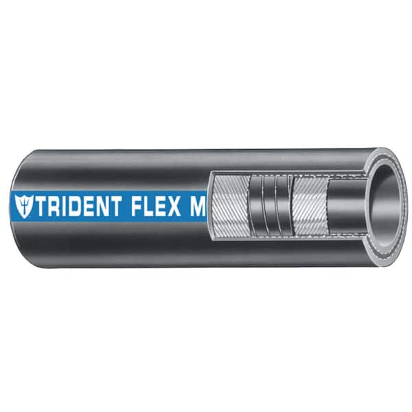 Trident 3-1/2 in. x 12.5 ft. Flex Hardwall Exhaust Hose, Black