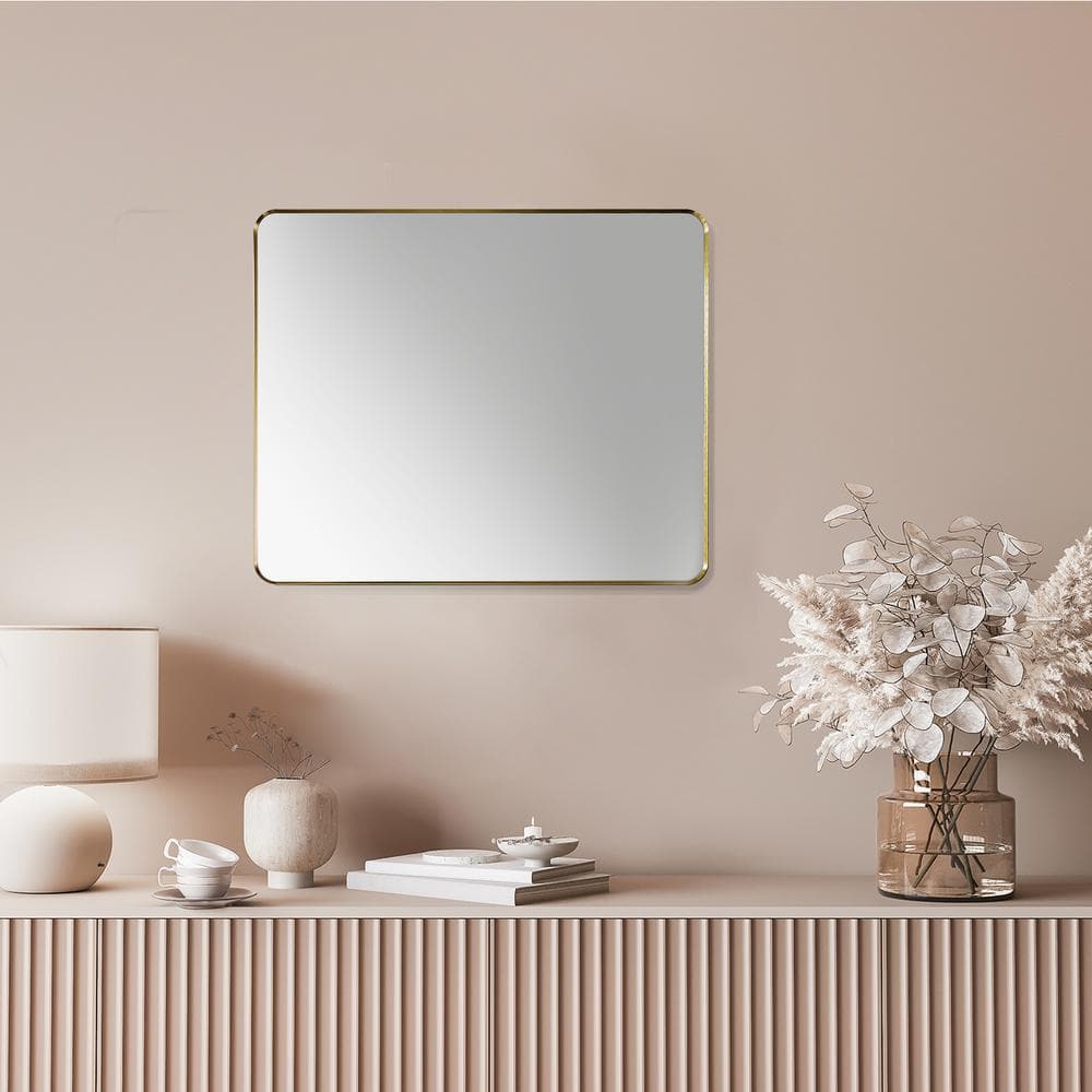 Nettuno 36" Gold and Silver Rectangular Bathroom Vanity Mirror