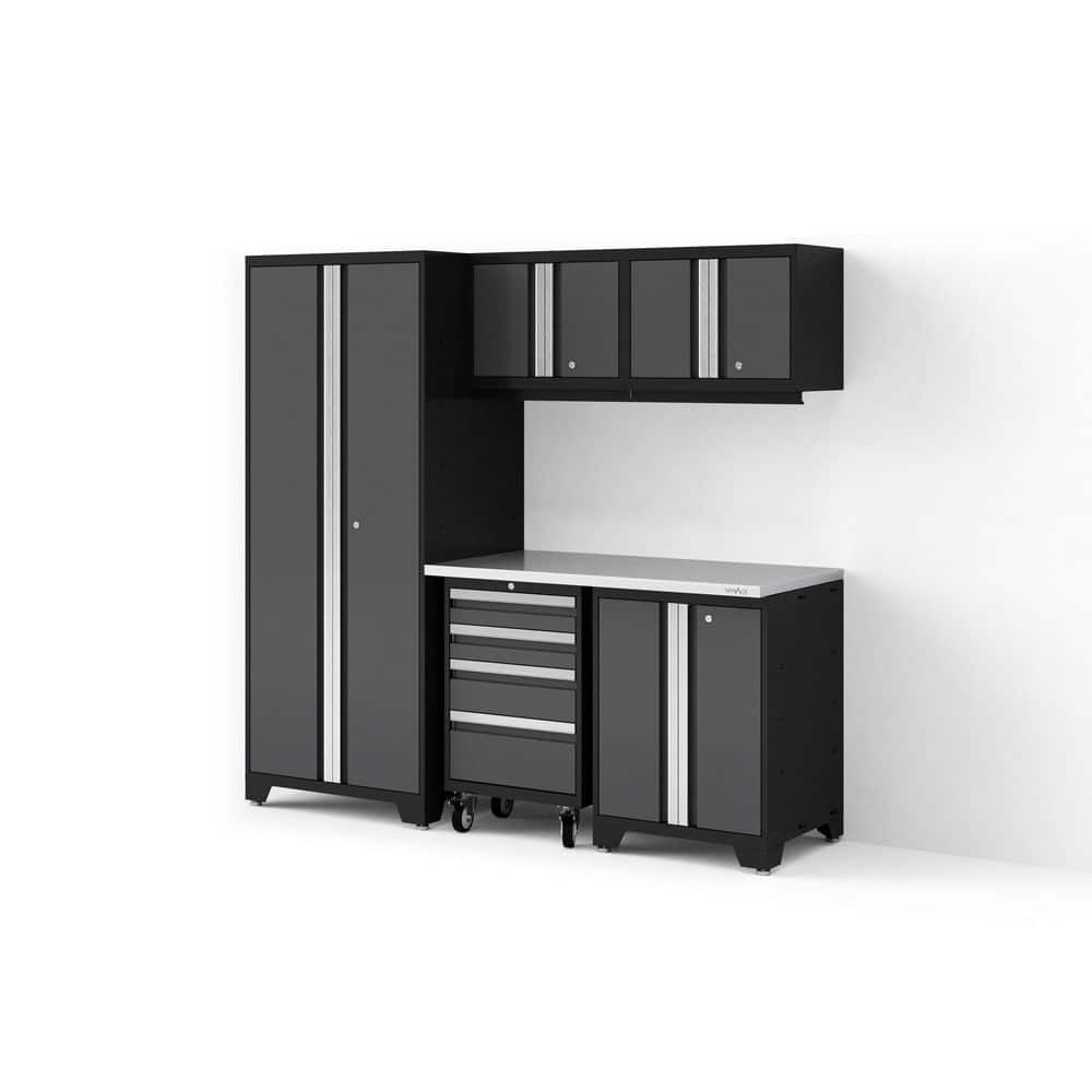 Bold Series XL 78 in. W x 76.75 in. H x 24 in. D 24-Gauge Steel Garage Cabinet Set in Charcoal Gray (6-Piece) price history on PriceWatchPro