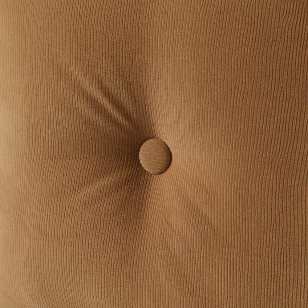 Omaha Buff Microfiber 21" Square Overstuffed Floor Cushion