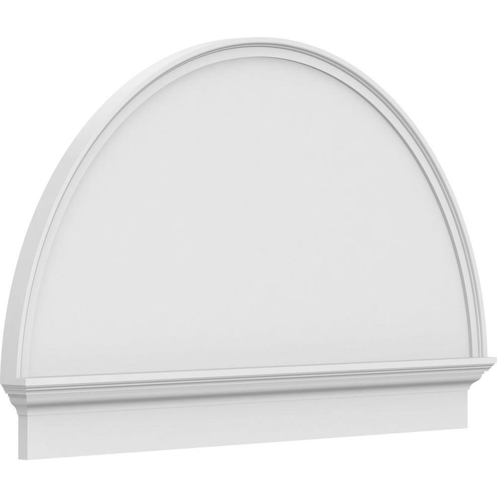 2-3/4 in. x 50 in. x 31-3/4 in. Half Round Smooth Architectural Grade PVC Combination Pediment Moulding price history on PriceWatchPro