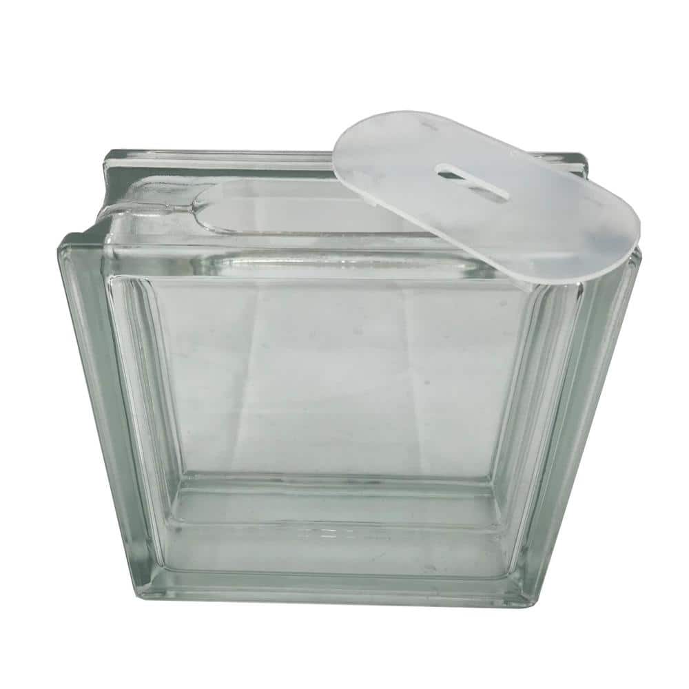 REDI2CRAFT 7.5 in. x 7.5 in. x 3.125 in. Clear Pattern Glass Block for Arts  and Crafts (5-Pack) CB0808C - The Home Depot