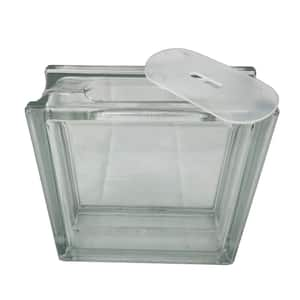 Mulia 8W x 8H x 3D Clear Craft and Décor Hollow Glass Block at