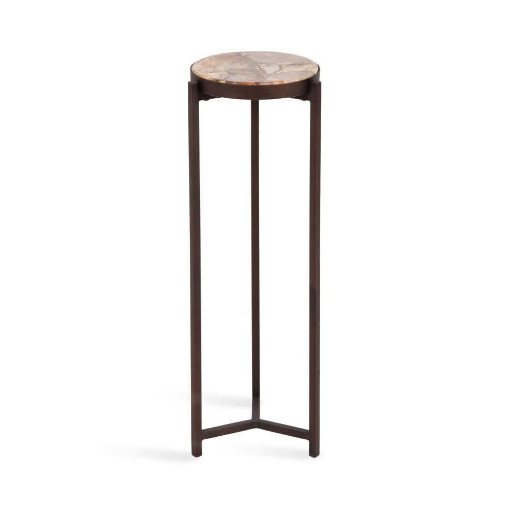 Aguilar 9 in. Bronze Round Natural Stone End Table price history on PriceWatchPro