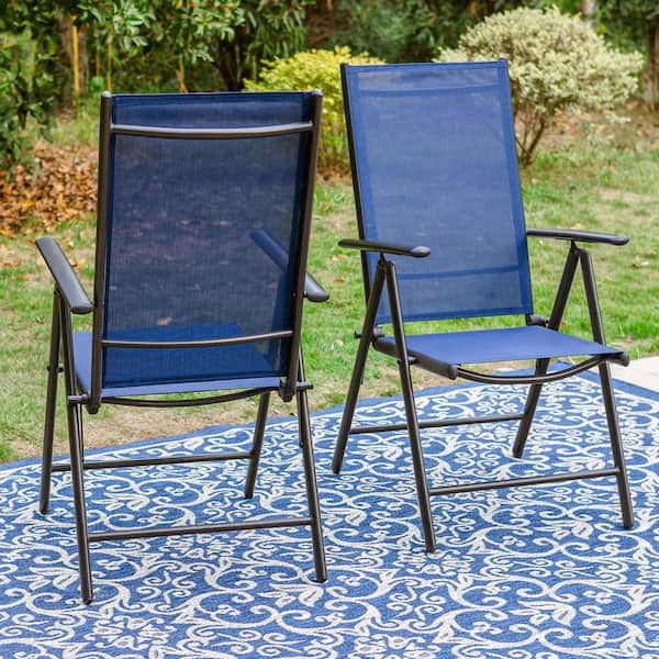 PHI VILLA Portable Stadium Seat Padded Chair with Armrests in Blue  THD-E01CC060100602 - The Home Depot