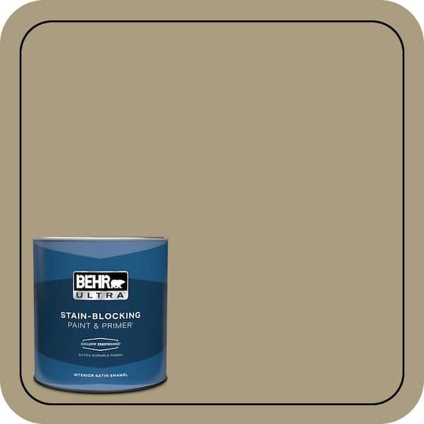 BEHR ULTRA 1 qt. #BNC-16 Winter Sage Extra Durable Satin Enamel Interior Paint & Primer