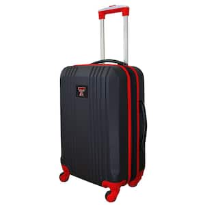 NCAA Texas Tech 21 in. Gray Hardcase 2-Tone Luggage Carry-On Spinner Suitcase